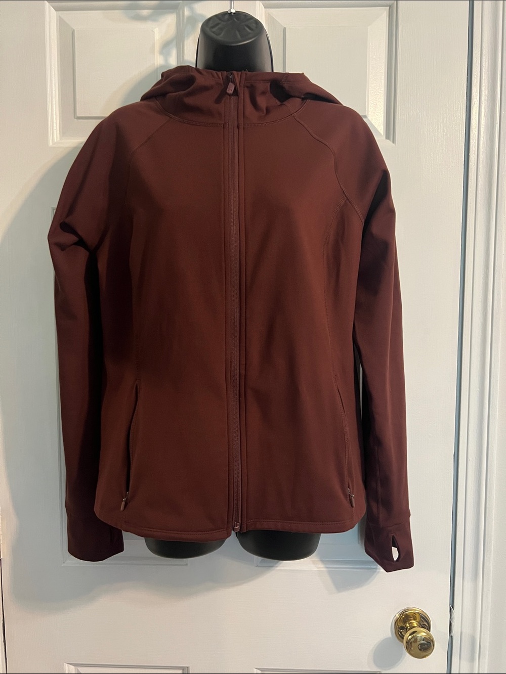 GAP Women's Hooded Zip Jacket in Deep Wine